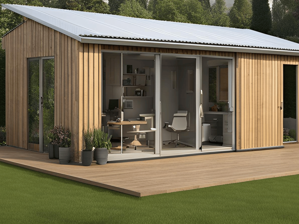 Design concept renderings of a garden office