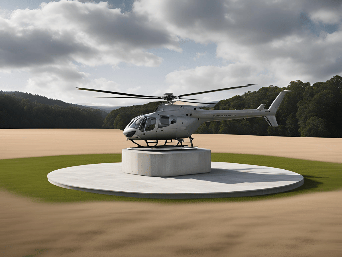 Design concept renderings of helipads