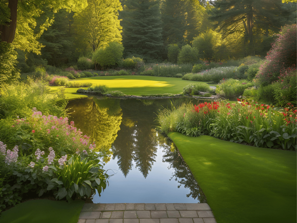 Design concept renderings of a lake