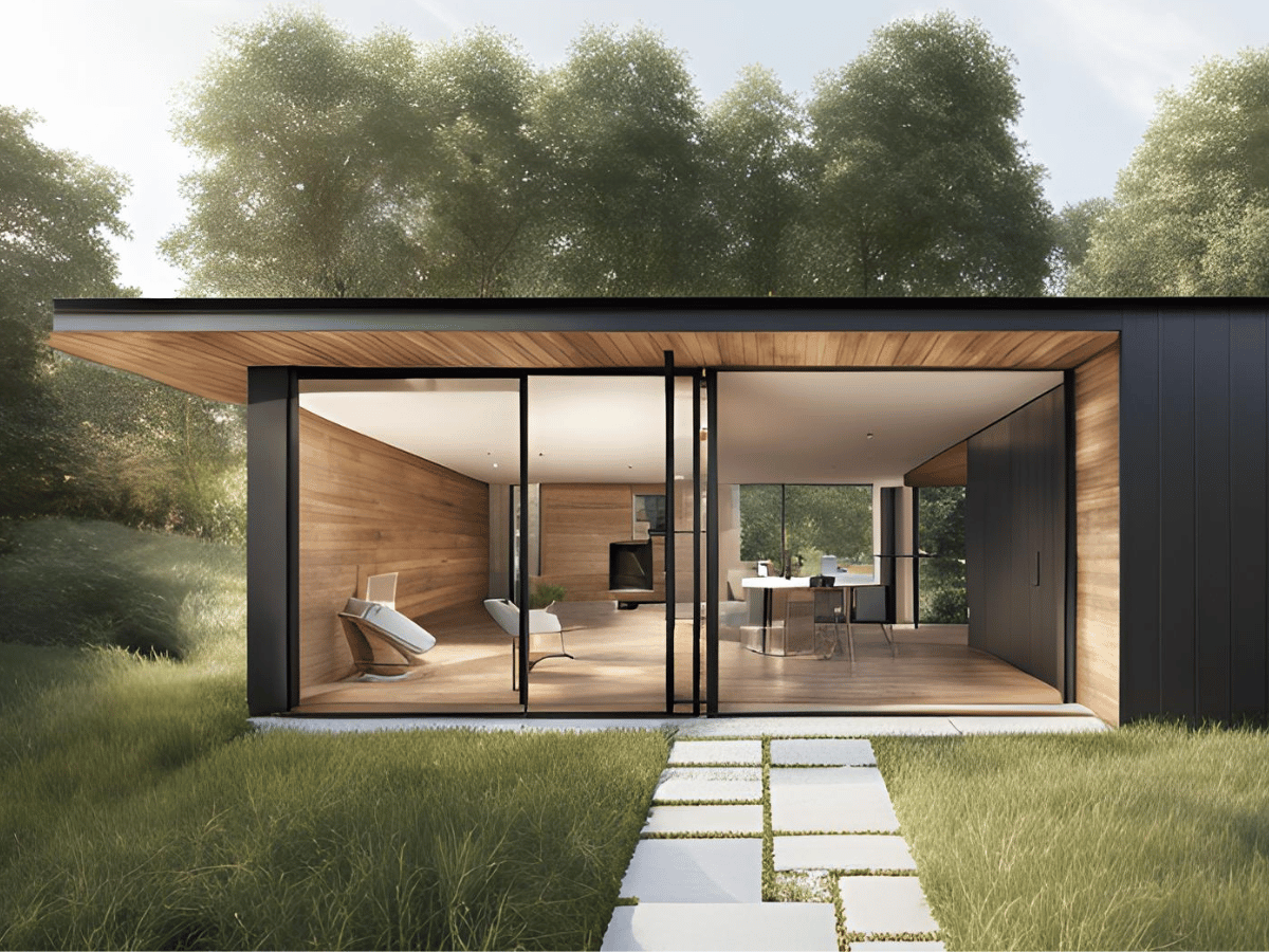 Design concept renderings of a summer house building